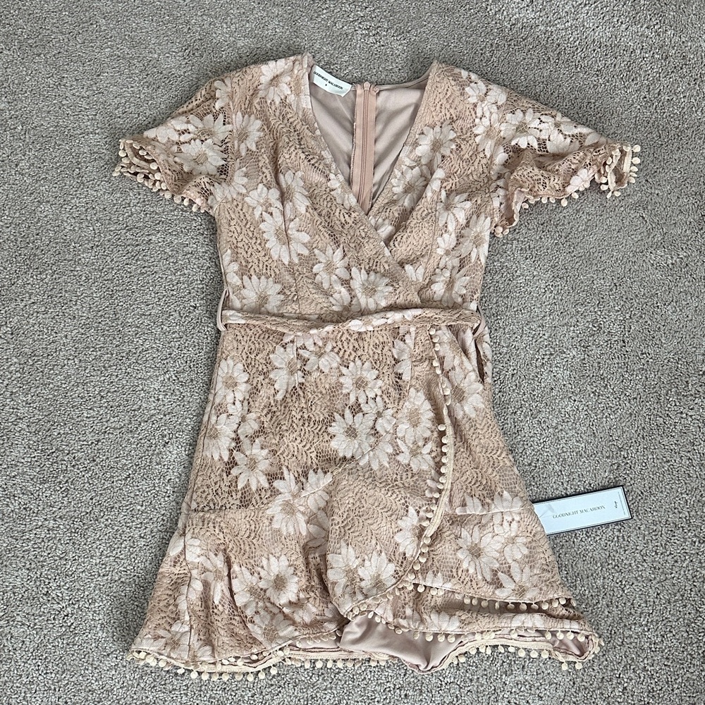 Floral Lace Dress in Cream